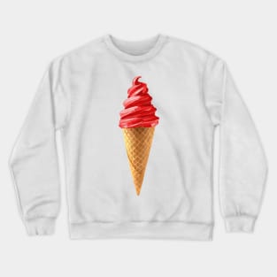 Sweet Red Cherry Dipped Ice Cream Cone Crewneck Sweatshirt